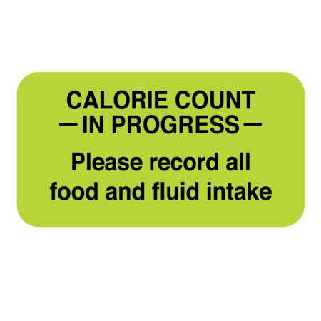 NEVS Calorie Count - In Progress Label 7/8 x 1-5/8" D-0514